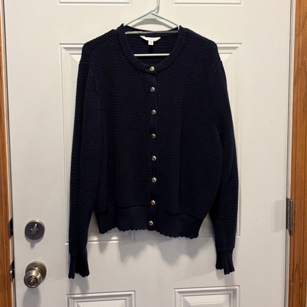 Time and Tru Women's Button Front Textured Cardigan XXXL